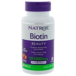  Natrol Biotiin 10000mcg, maasikamaitseline 60 tabletti